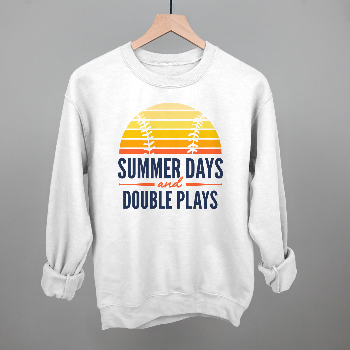 Summer Days And Double Plays (Navy Text)