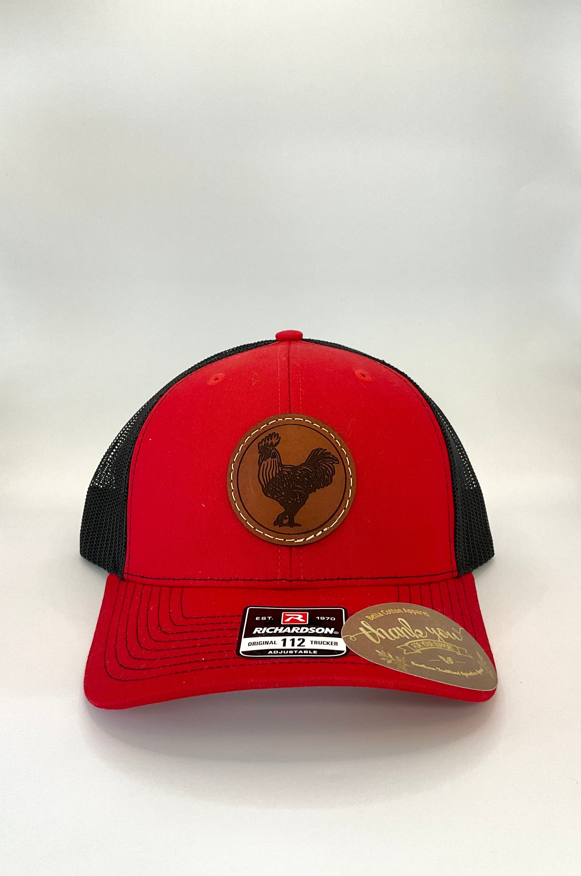 Leather Rooster Hat